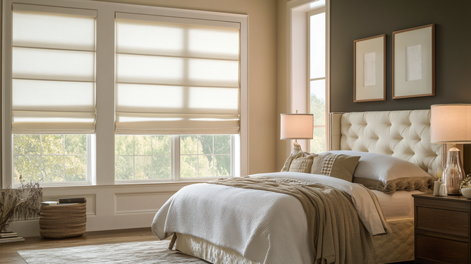 5 Vantagens das Persianas Romanas para Quarto 5 Vantagens das Persianas Romanas para Quarto