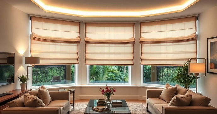 Cortinas Romanas para Sala Transforme seu Ambiente com Estilo e Funcionalidade Cortinas Romanas para Sala Transforme seu Ambiente com Estilo e Funcionalidade