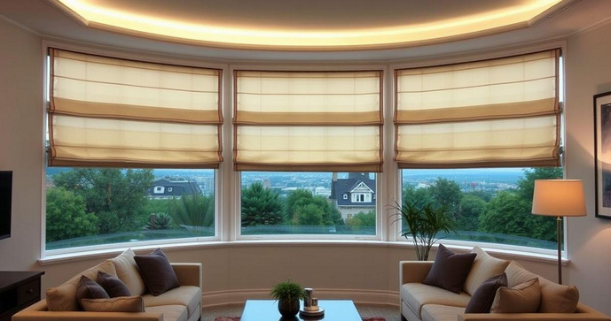 Cortinas romanas para sala: estilo e funcionalidade para o seu espaço Cortinas romanas para sala: estilo e funcionalidade para o seu espaço